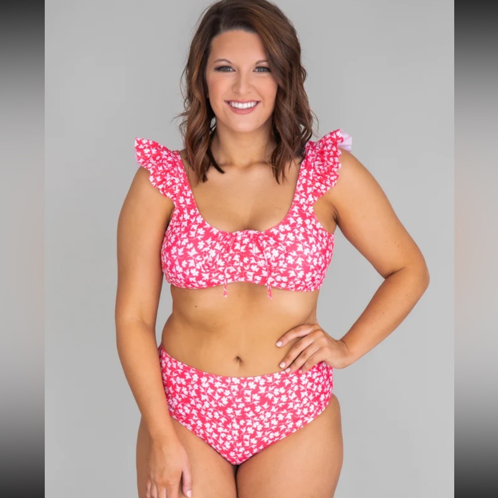 Floral Ruffle Bikini Set - Picture 2 of 3